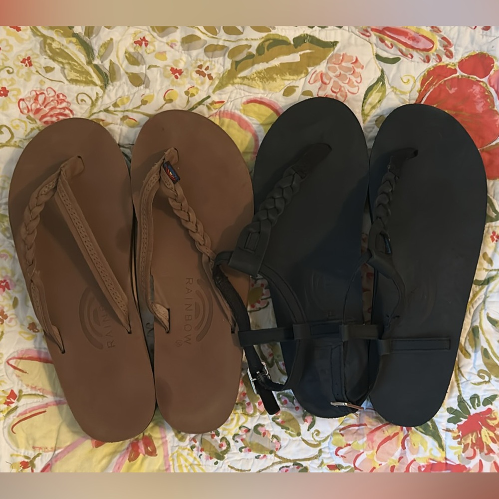 Women’s Rainbow Sandals Braid Bundle Size 6.5-7.5